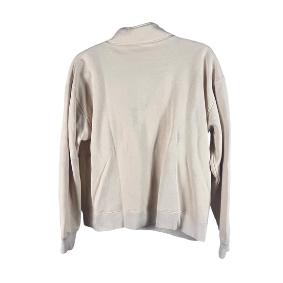 Izod Vintage 90s Y2K Golf Polo 1/4 Zip Pullover Sweatshirt Butter Yellow Large - Picture 2 of 4